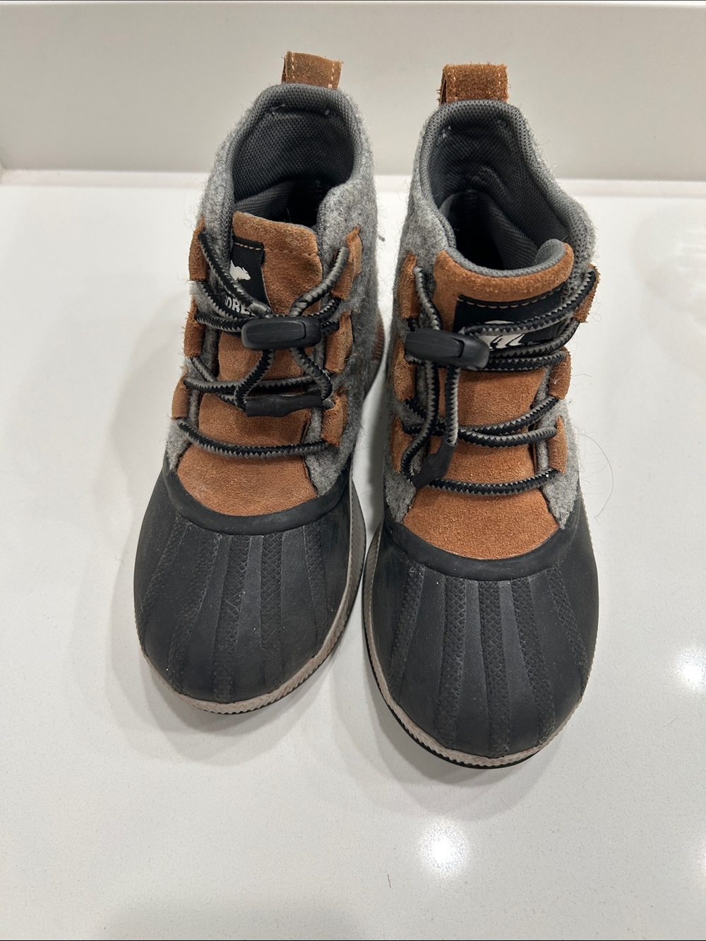 Sorel Kids Gray & Brown Waterproof Winter Boots